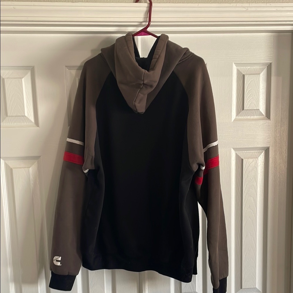 Cummins Black and Brown Hoodie with Red Accents - Picture 4 of 5